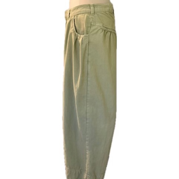 Free People Women's Sweet Talk Chino Pants in Dried Aloe Green Size 8 - Picture 5 of 6